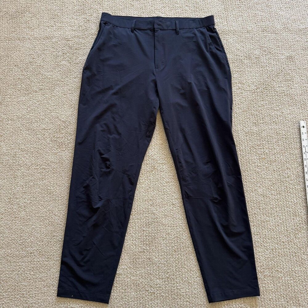 Fabletics Pants Mens XL Blue Slim Tapered Stretch Lightweight Khakis Travel
